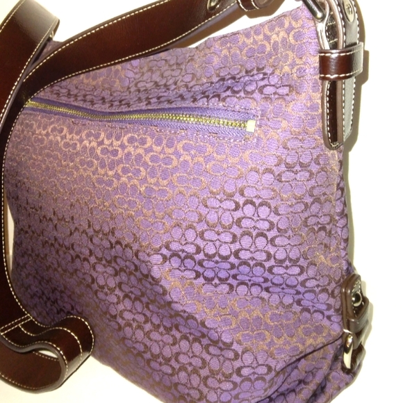 MUST SEE☆Brand New☆COACH 4CM Signature Purple Convertible Duffle Crossbody☆HTF … - Picture 11 of 16